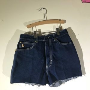 Sasson original vintage dark wash cut-off shorts